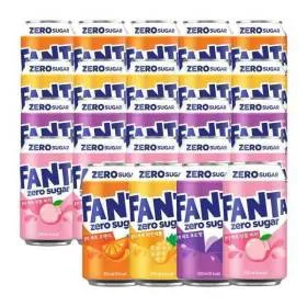 환타 제로 오렌지 파인 포도 피치 350ml 4종 6입 총 24캔