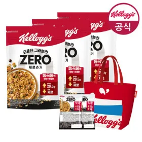 시리얼 프로틴 그래놀라 제로슈거 350g x 3개 80g 타포린백