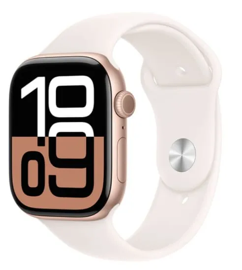 애플 애플워치 10 GPS+Cellular 46mm 알루미늄 로즈 골드 라이트 블러시 스포츠 밴드 M/L