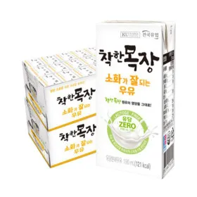 건국 착한목장 소화가 잘되는 우유 190ml 48팩