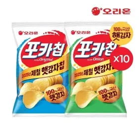 오리온 포카칩 어니언 66g x 10개, 오리지널 x 10개