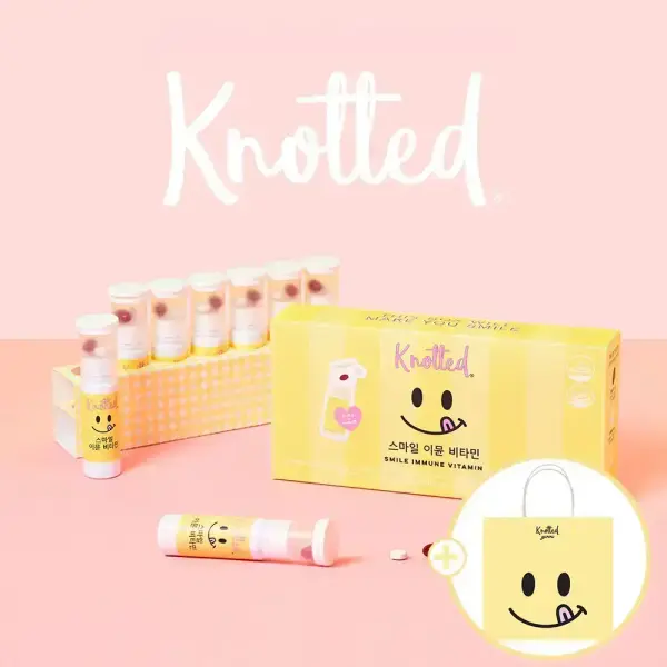 노티드 스마일 이뮨 멀티비타민 박스 쇼핑백