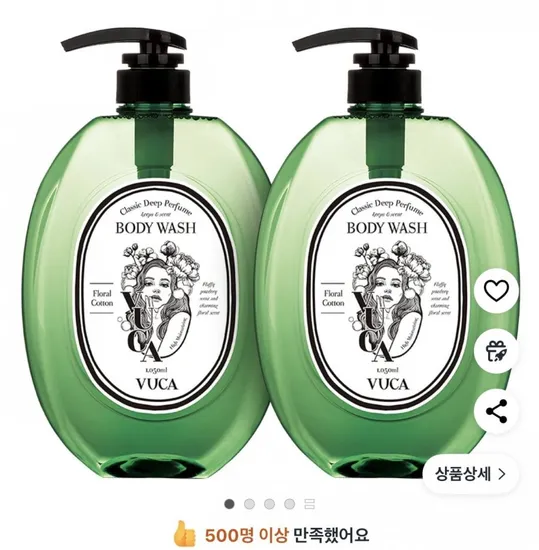 뷰카 클래식 딥 퍼퓸 바디워시 프로럴코튼향 1.05L