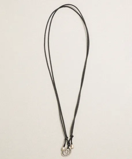 미니마 스파이럴 목걸이 실버