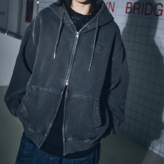 꼼파뇨 슬리브스타 피그먼트 후드집업