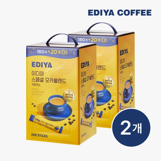 이디야 스페셜 모카블렌드 커피 믹스 200T 2개 20T 추가 증정