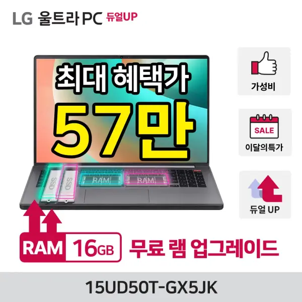 LG울트라 노트북 15UD50T-GX5JK 8GB