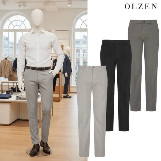 피치 가공 올젠 바이오워싱 면스판팬츠