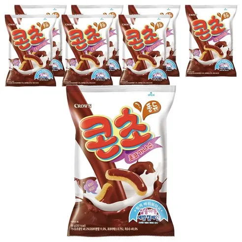 크라운 콘초 초코가나슈 66g 8봉