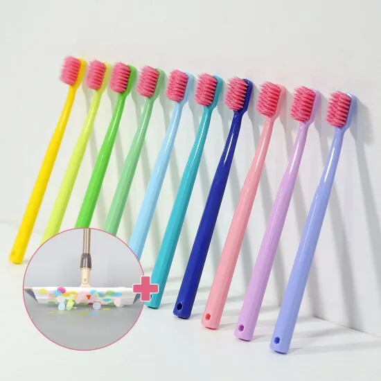 이중미세모 칫솔 30개 정전기 청소포 100매