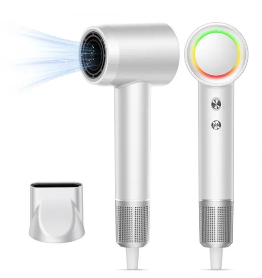 NICESUN 미니 초고속 음이온 BLDC 무소음 헤어드라이기 60도 회전 자석식 노즐 자석 필터