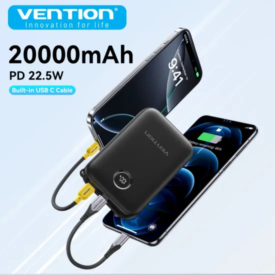 Vention Powerbank 20000mAh 22.5W 보조 배터리($13.32/무료)