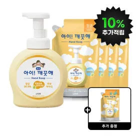 아이깨끗해 핸드워시 순향 용기 490ml 1개 리필 450ml 4개 순향 222ml 리필 1개 증정