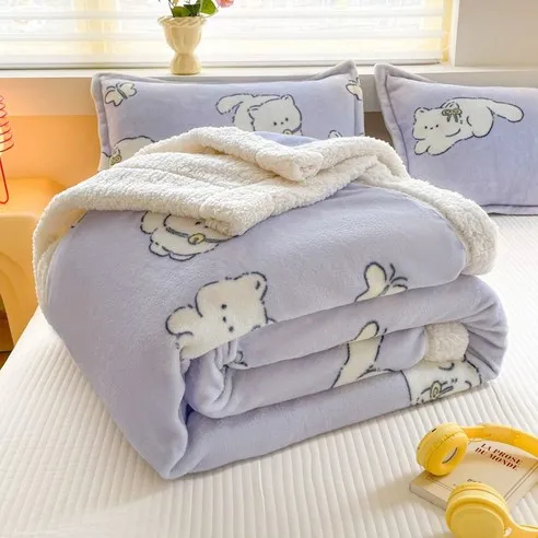 양면 양털 이불 겨울담요