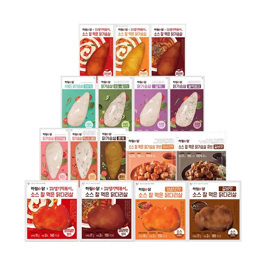하림e닭 저염 수비드 닭가슴살 6종 택 100g 10봉