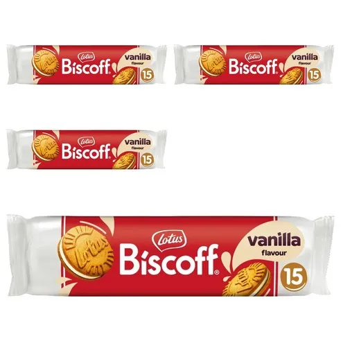 로투스 비스코프 샌드 바닐라크림맛 150g 4개