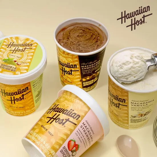 하와이안호스트 마카다미아 파인트 아이스크림 4통