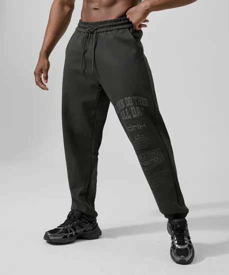 드릭스 시그니처 그래픽 스웨트 조거 팬츠 차콜