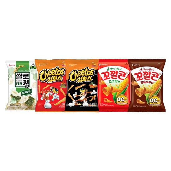 쌀로칩 들기름 김맛 치토스 꼬깔콘 등 5종 6개