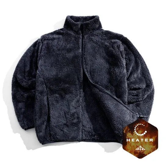 레귤러핏 보아털 후리스 자켓