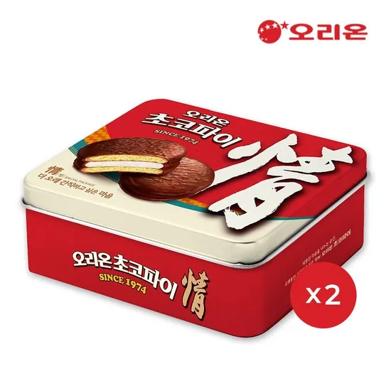 오리온 초코파이 틴케이스 에디션 12P 2개