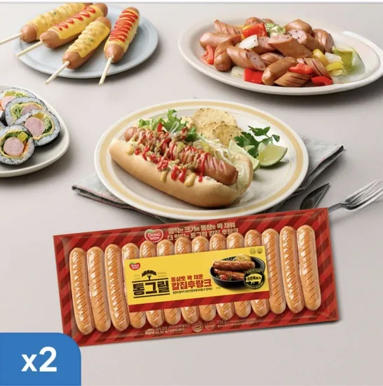 동원 통그릴 칼집후랑크 770g 2개