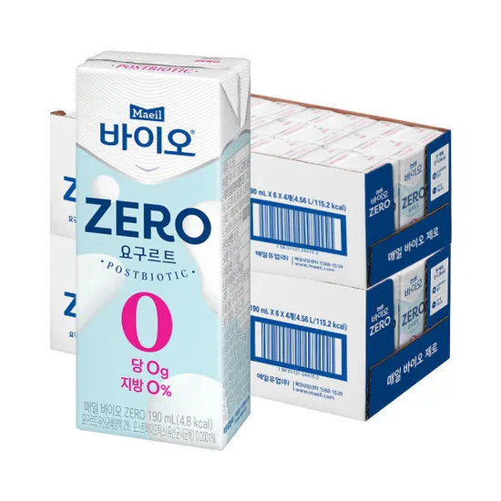바이오 제로 요구르트 190ml 48팩
