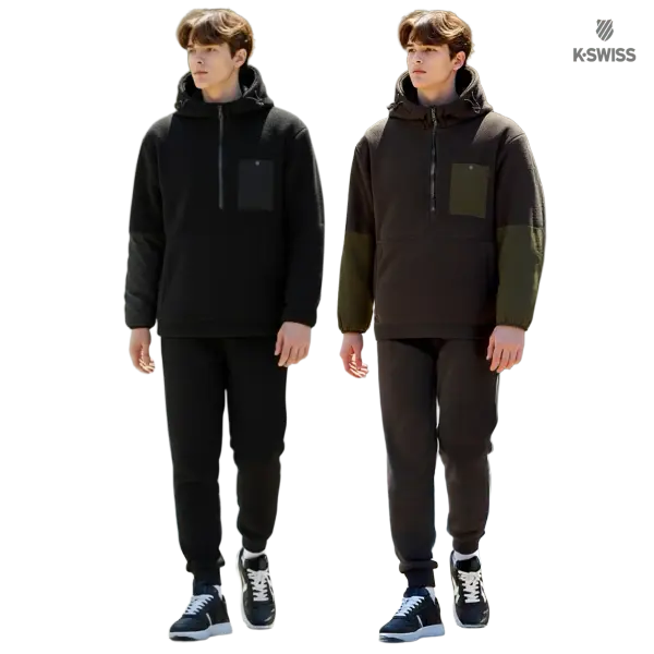 케이스위스 기모 후리스 아노락 조거팬츠 세트