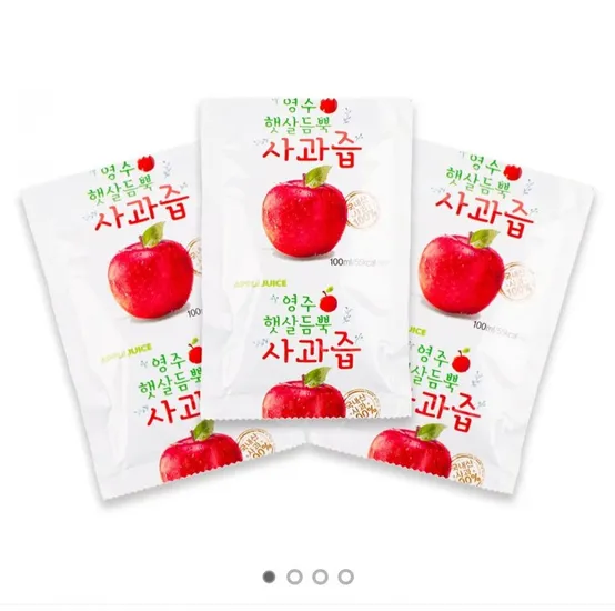 영주 햇살듬뿍 사과즙 100ml 100포