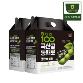 농협식품 국산콩 통째로 검은콩 두유 190ml 32입