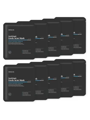 더마라인 수딩 앤 리후레쉬 아크네 마스크팩 10패