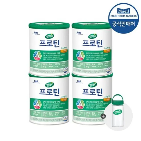 셀렉스 프로틴 고소한맛 캔 304g 4캔 전용보틀350ml
