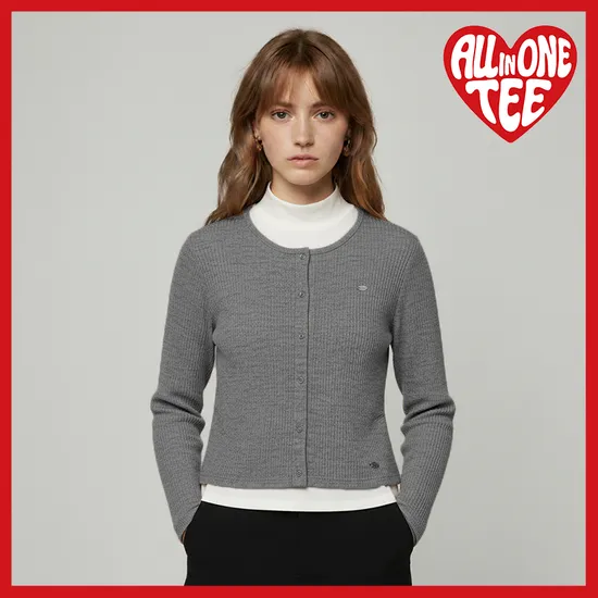 여성 레이어드 터틀넥 티셔츠