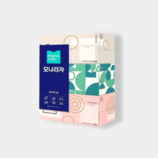 모나리자 미용티슈 280매 3입 1팩