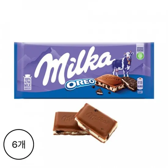 밀카 초콜릿 오레오맛 6개