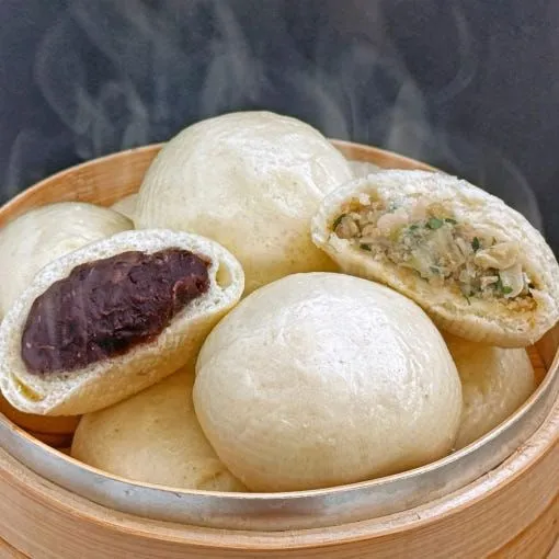 수제 통팥 호빵 4개 야채 호빵 14개 420g