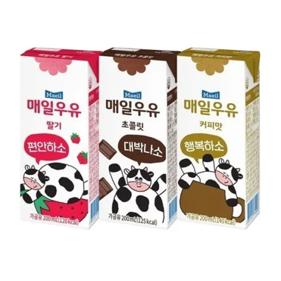 매일 멸균우유 200ml 24팩 딸기 초코 커피