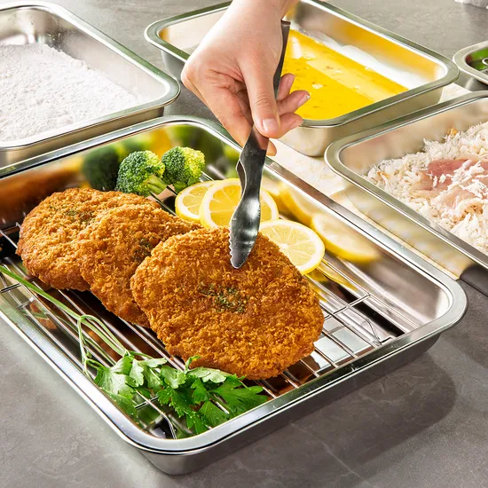 연마제 없는 사각 스텐 트레이 밧드