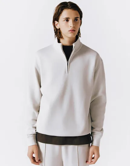 반집업 기모 맨투맨