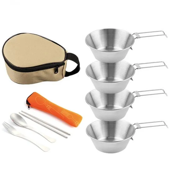 캠핑 접이식 그릇 300ML 식기 5종 세트