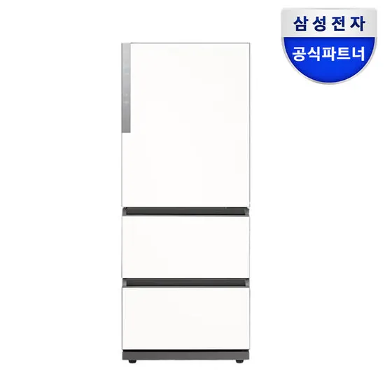 삼성전자 비스포크 김치냉장고 RQ33DG71J2EW 3도어 김치플러스 스탠드 328L 화이트