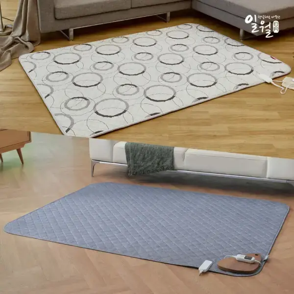 일월 동그라미 블랙 그라나이트 카본매트 더블사이즈