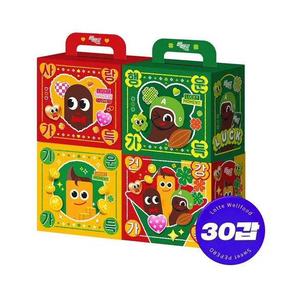 빼빼로 4종 혼합 초코 아몬드 초코필드 3set