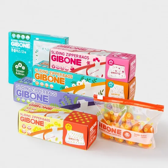 스탠딩 슬라이드 지퍼백 프레시키퍼 소 중 대 특대 총4팩