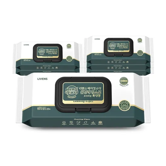리벤스 베이킹소다 물걸레 청소포 특대형 25p 6개