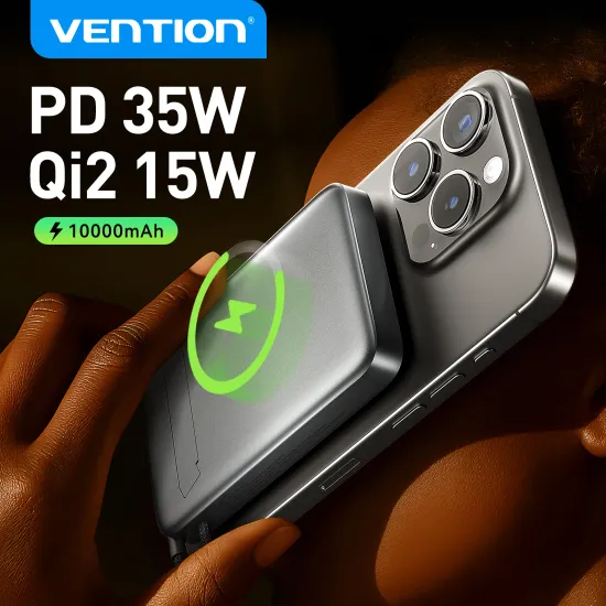 Vention 10000mAh 35W Qi2 마그네틱 보조배터리