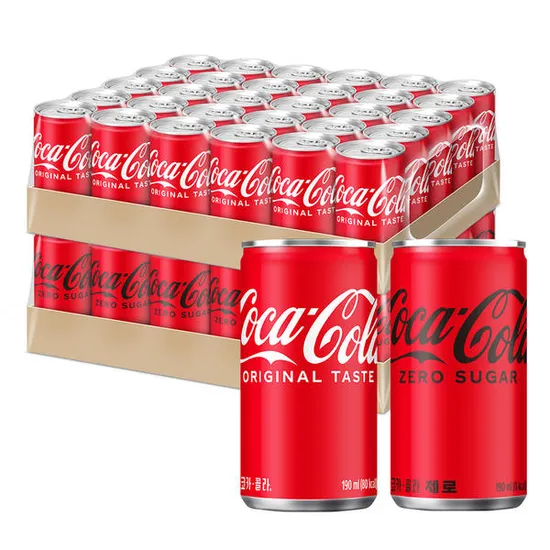 코카콜라 제로 190ml 30개 코카콜라 오리지널 190ml 30개