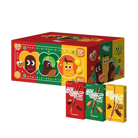 빼빼로 40갑 혼합구성 아몬드 20개 초코 0개 누드 10개