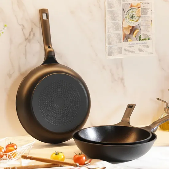 통주물 프라이팬 인덕션 IH용 후라이팬 4cm 2종세트