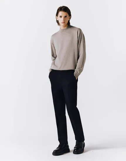 나일론 테이퍼드 슬랙스